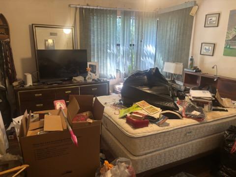 Bedroom before cleaning